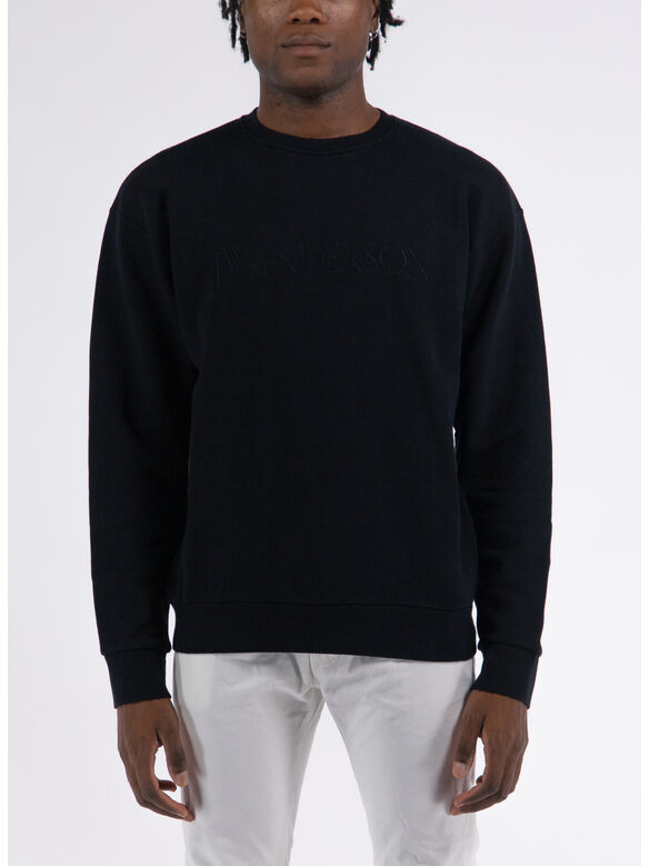 FELPA LOGO EMBROIDERY SWEATSHIRT, 999 BLACK, medium