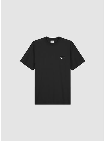 T-SHIRT HEART LOGO, 1 BLACK, small