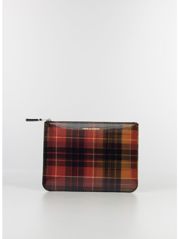 PORTAFOGLIO WALLET LENTICULAR TARTAN UNISEX, RED/YELLOW, large