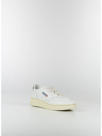 SCARPA LOW IN PELLE BIANCO, LL05 WHITEBLACK, small