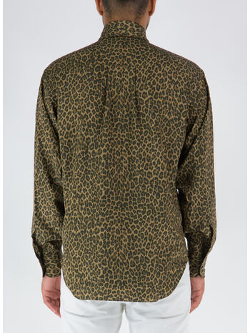 CAMICIA LEOPARD PRINTED, 208 DK BRW FAN, small