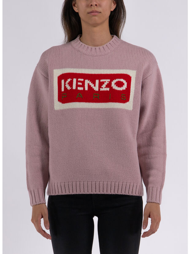 MAGLIONE PARIS LOGO, 34 FADED PINK, large