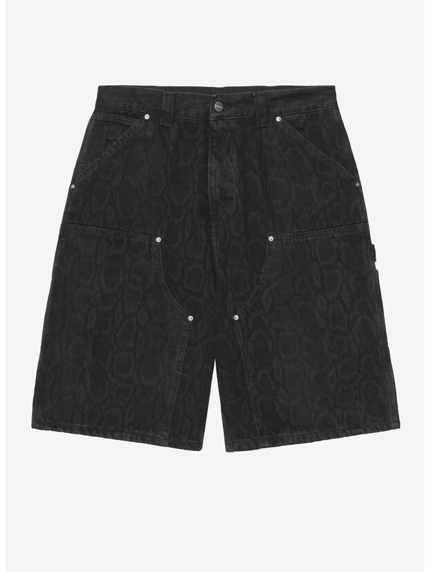 SHORTS OG DOUBLE KNEE, 3R260 Snake Camo, Black, heavy stone wash, large