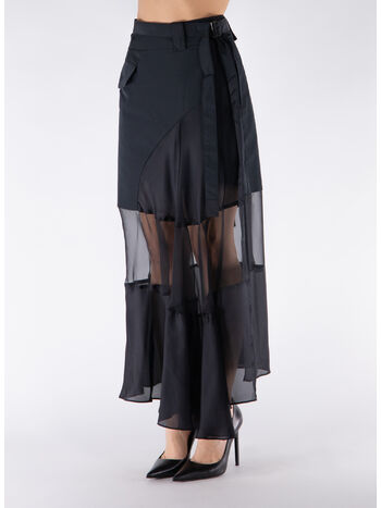 GONNA MIDI FABRIC COMBO, 001 BLACK, small