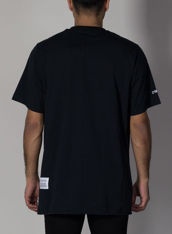 T-SHIRT OVER HERON COLORS, BLACK/MULTI, small