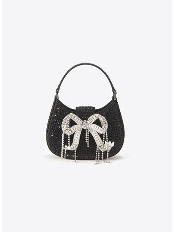 BORSA RHINESTONE MICRO CRESCENT, BLACK, small