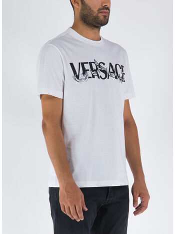 T-SHIRT CON LOGO, 1W010 BIANCO, small