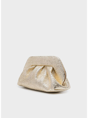 BORSA TIA CRUMPLED LAMINATED, GOLD, small