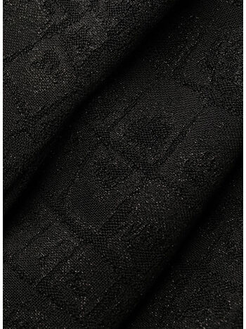 ABITO IN MAGLIA JACQUARD CROCODILE LUREX, 1B000 BLACK, small