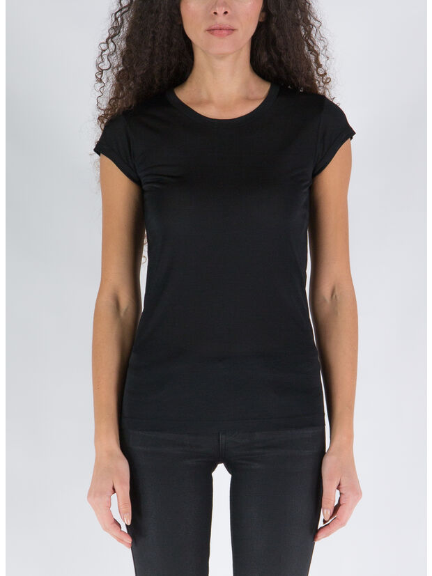 T-SHIRT SILK JERSEY FITTED, LB999 BLACK, large