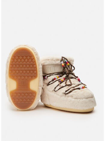 STIVALE ICON LOW FAUX-FUR BEADS, CREAM, small