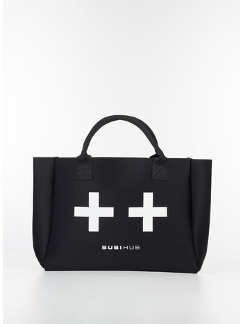 BORSA TOTE I'M THE HUB, BLACKWHITE, small