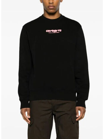 FELPA INK BLEED, 0IX06 BLACK/PINK STONE WASHED, small