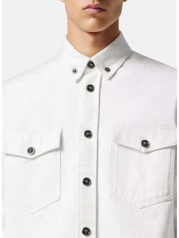CAMICIA DENIM, 1D110 WHITE, small