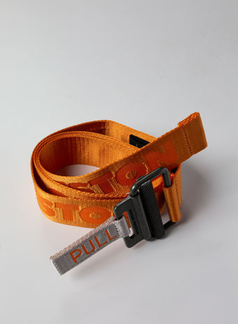 CINTURA TAPE BELT, ORANGE/MEDIUMGREY, small