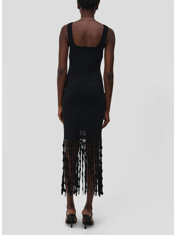 ABITO SIGNA LATTICE FRINGE, BLACK, small