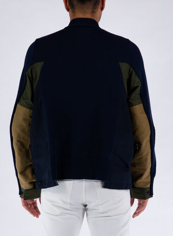 MAGLIONE IN COTONE, NAVY 201, small