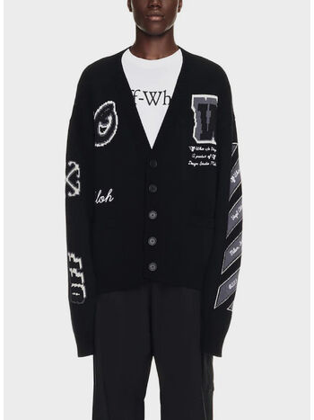 CARDIGAN VARSITY KNIT, 1010, small