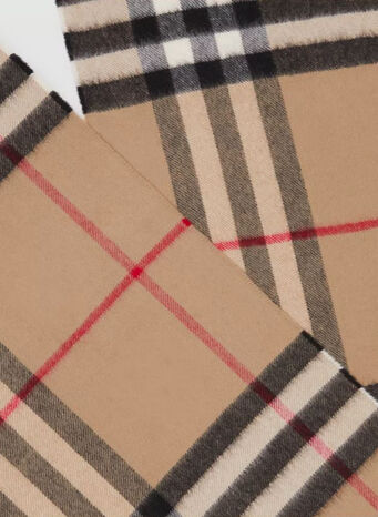 SCIARPA CLASSICA IN CASHMERE CON MOTIVO TARTAN, ARCHIVEBEIGE, small