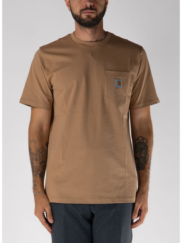 T-SHIRT S/S POCKET, 2FSXX PEANUT, medium