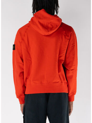 FELPA HOODIE BRUSHED ORGANIC COTTON FLEECE, V0018 SCARLATTO, small