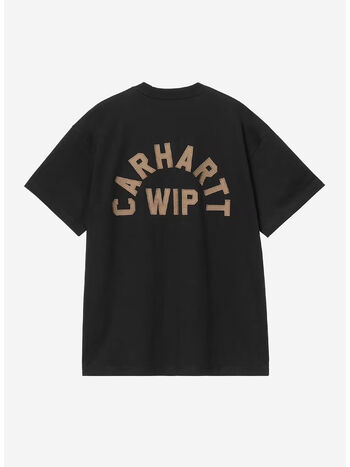 T-SHIRT ARCH SCRIPT, 3ZGXX BLACK/WIP H BROWN, small