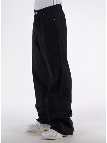 JEANS WIDE, D02-RR7276 BLACK DENIM RAW, small
