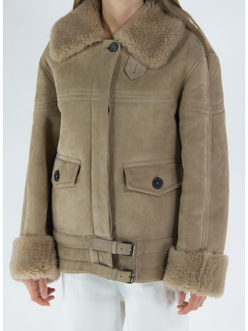 GIACCA SHEARLING, DP199 NUDE, small