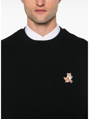FELPA GIROCOLLO SPEEDY FOX PATCH, P199 BLACK, small