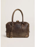 BORSA VITA IN PELLE VINTAGE UNISEX, 55682 CREMA/MARRONE, thumb