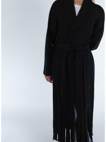 CAPPOTTO MAXI FRINGES, 1000 BLACK, small