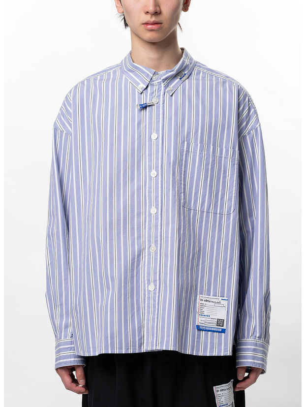 CAMICIA COTTON HIGH DENSITY STRIPE, LT.BLUE, large