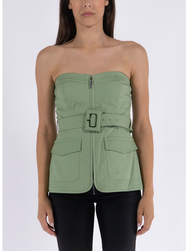 TOP ELETTRA BUSTIER, VERDE, large