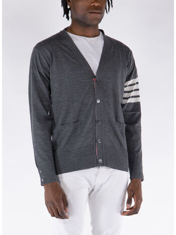 CARDIGAN CLASSIC V-NECK, 038 MED GREY, small