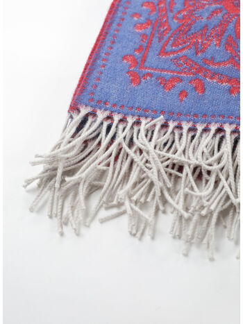 PLAID PAISLEY CON FRANGE, 200 BLU, small