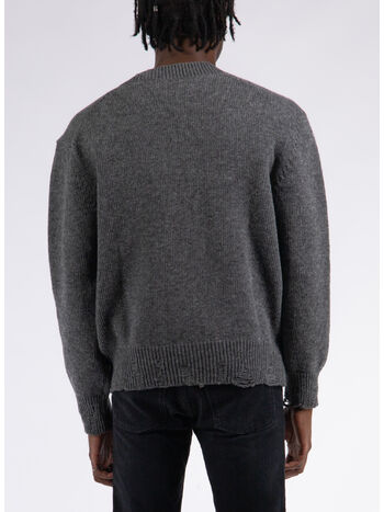 CARDIGAN CUT OUT, 055 WOOL VISCOSE CANVAS HEATHER GREY, small