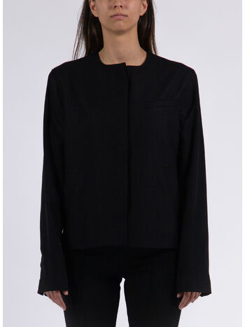 GIACCA TWILL LIGHT FLANNEL, BLACK, small