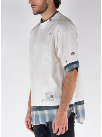 T-SHIRT TRIPLE LAYERED, WHITE, small