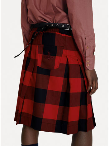 KILT CHECK, H208 RED/BLACK, small