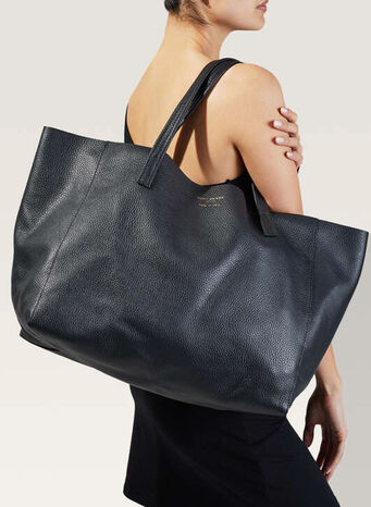 BORSA VIOLET HORIZONTAL TOTE, 00BLACK, small