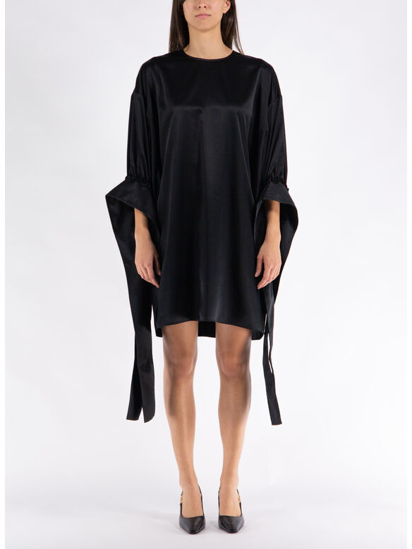 ABITO TAB SLEEVE DRESS, 999 BLACK, medium