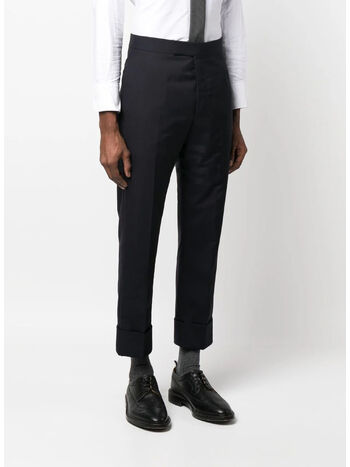 PANTALONE FIT 1 BACKSTRAP TROUSER IN ENGINE, 420 DARK BLUE, small