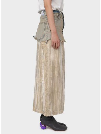 GONNA VELVET DENIM, BEIGE, small