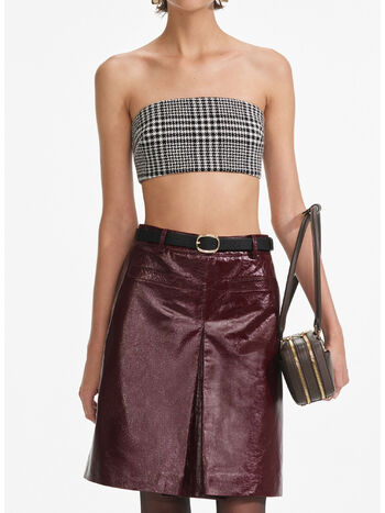 GONNA MINI BURGUNDY LEATHER, BURGUNDY, small
