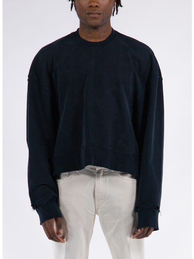FELPA CREWNECK OVERSIZED, K02-800 HEAVY TERRY BLACK, large