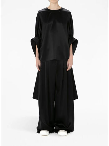 TOP CON MANICHE OVERSIZE, 999 BLACK, small