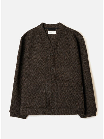CARDIGAN ADVANCE RAVEN, BROWN, small