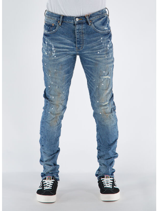 JEANS P001, IDVP INDIGO DIRTY VINTAGE WHITE PAINTS, large