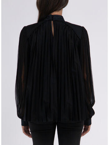 CAMICIA BLUSA, 001 BLACK, small
