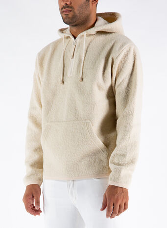 FELPA BEACH HOODY TIBET FLEECE, ECRU, small